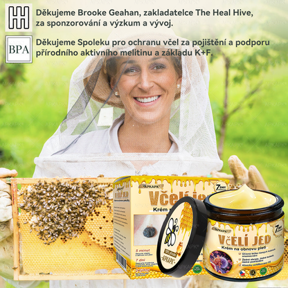 🐝Dermatologicky a klinicky testováno👩‍⚕️🐝APK®Bee Venom Krém na obnovení pleti🐝 pomáhá při léčbě kožních problémů, jako jsou: vrásky, jizvy, pigmentové skvrny, strie, akné, psoriáza, ekzém, kožní změny, podráždění, záněty a další kožní problémy.